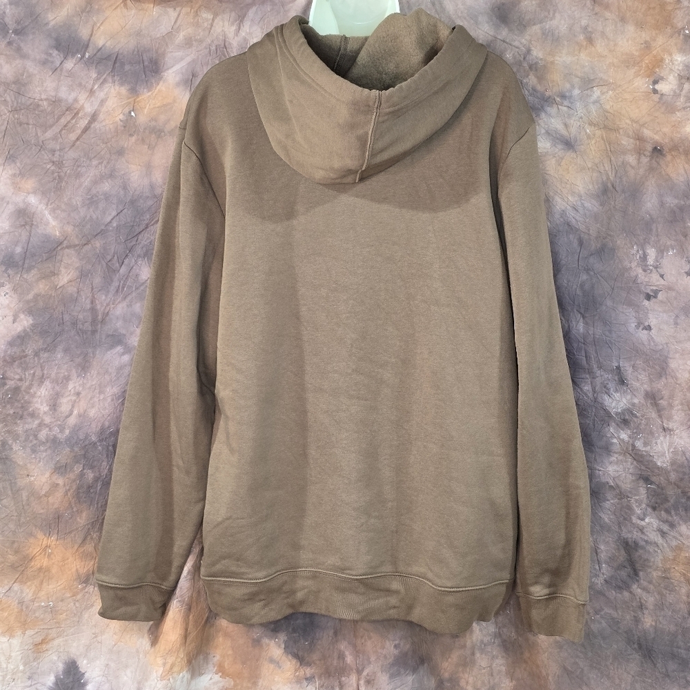 GAP Logo Hoodie Long Sleeve Kanga Pocket Brazen Brown Tan L - Picture 4 of 7